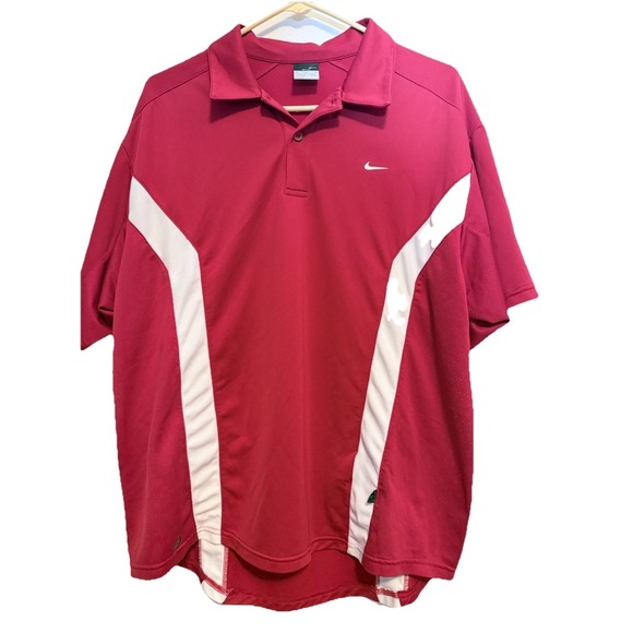 Nike Other - Men's Nike Dri-Fit Red White Stripe Polo‎ Large